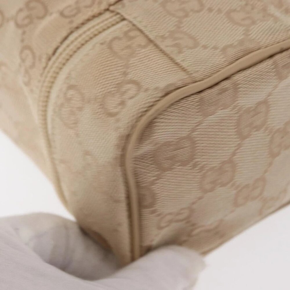 GUCCI GG Canvas Pouch Beige Silver 039 1054 Auth 154448 - Picture 4 of 16